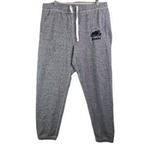 Roots Men's Sweat Pants Athletic Running Athletic Grey Fleece Canada Size M .